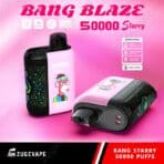 Bang Blaze vape, 50000 starry puffs, pink design.