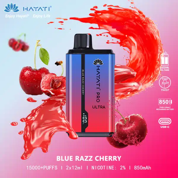 Hayati Pro Ultra vape, Blue Razz Cherry flavor