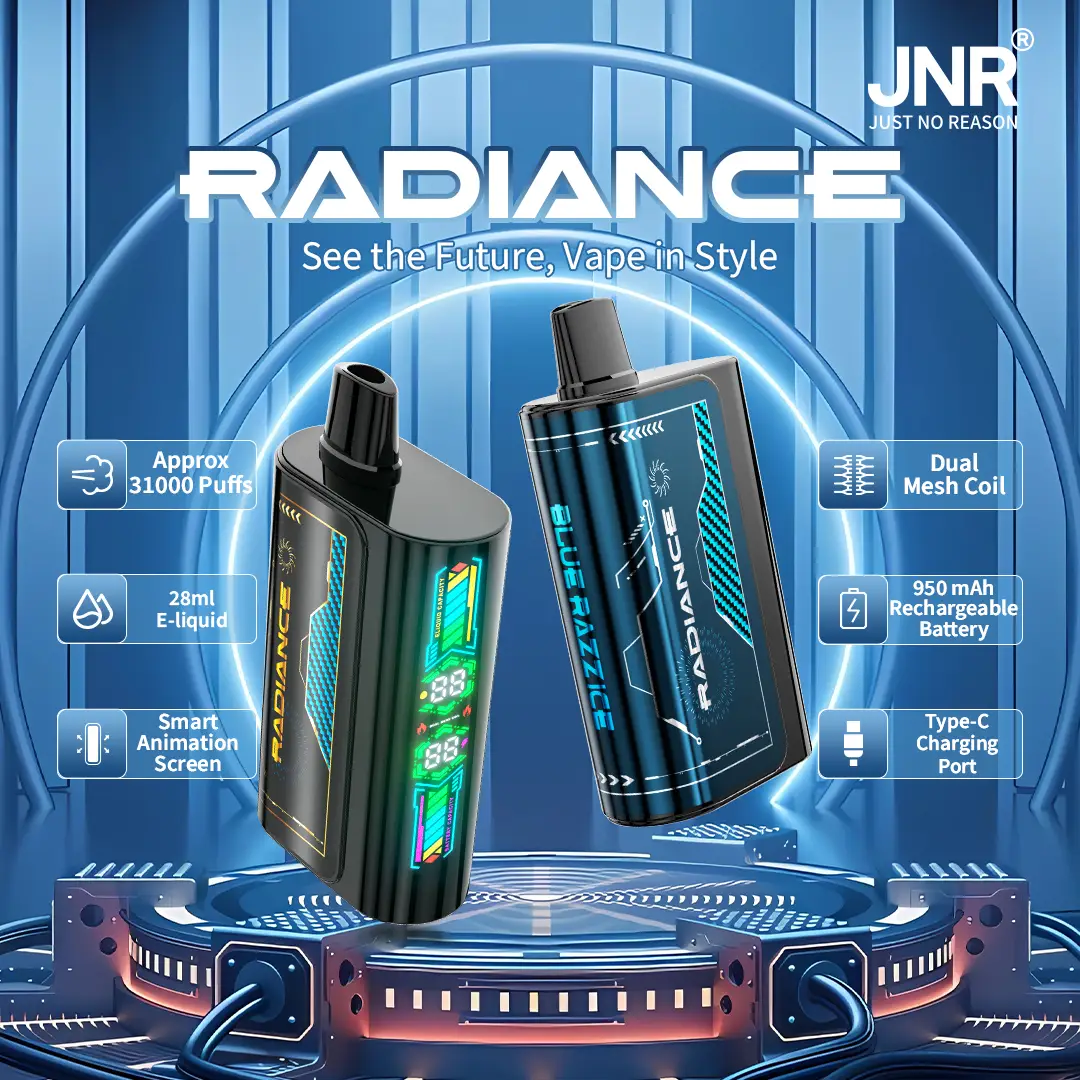 jnr-radiance 31 k Radiance vape device features and specifications.